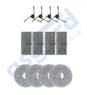 Dreame X40 MASTER-X40 ULTRA-L40 ULTRA UYUMLU 4 Yan Fırça 4 Filtre 4 Mop