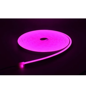 Neon LED şerit 5metre Pembe LED zincir bandı hortum esnek dekoratif aydınlatma ışık 12V 10W