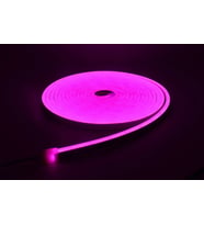 Neon LED şerit 5metre Pembe LED zincir bandı hortum esnek dekoratif aydınlatma ışık 12V 10W