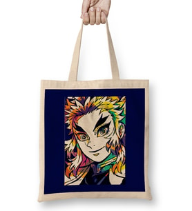 Rengoku Kyojuro Rengoku Demon Slayer Bez Çanta Uzun Saplı