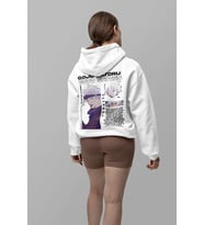 Anime Karakter Gojo Satoru Baskılı Unisex Oversize Jujutsu Kaisen Hoodie