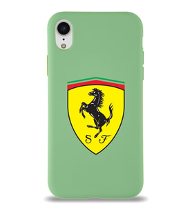 Apple iPhone XR Uyumlu Lansman Kılıf Ferrari Tasarımlı Altı Kapalı İçi Kadife Kaplı  Kapak (Şeffaf)