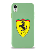 Apple iPhone XR Uyumlu Lansman Kılıf Ferrari Tasarımlı Altı Kapalı İçi Kadife Kaplı  Kapak (Şeffaf)