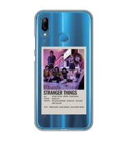 Huawei P20 Lite Uyumlu Stranger Things Minimalist Poster Desenli Şeffaf Telefon Kılıfı