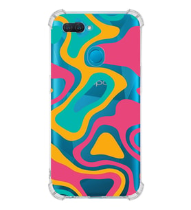PrintiFy Oppo AX7 Uyumlu Köşe Korumalı Renkli Desen Tasarımlı Şeffaf Silikon Kılıf