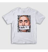Presmono Unisex Çocuk Beyaz My Name Is Eminem T-Shirt 336901tt