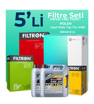 Filtron Nissan Qashqai 2.0 Dizel Filtre Bakım Seti Liqui Moly Motor Yağlı (2007-2013) 5 Li