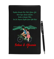 Sevgililer Gününe Özel Siyah Defter Kalem Seti 14