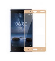 Nokia 3 Gold Renk Tam Kaplama 3D Ekran Koruyucu (Şeffaf)