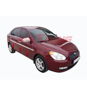 Hyundai Accent Era Krom Kapı Çıtası Takımı Paslanmaz Çelik