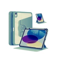 iPad Air 10.9 5.Nesil Uyumlu 360° Dönebilen Pino Tablet Kılıfı (Yeşil)