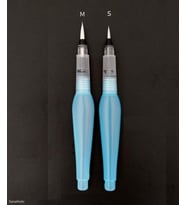 Fırça uçlu, brush pen, sulu boya, su ve mürekkep hazneli, boyama kalem mavi-M-S beden (Çok Renkli)