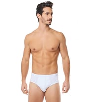 12 Adet Mevsim Erkek Penye Slip Külot Yüzde Yüz Pamuk Beyaz 34501