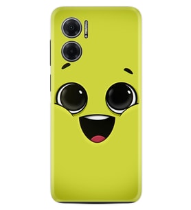 Xiaomi Redmi Note 11E Kılıf Resimli Desenli Silikon Platinium Series White Green 1833