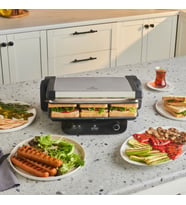 Emsan Inox Feel Steel 6 Dilim Kapasiteli Izgara ve Tost Makinesi 1800W