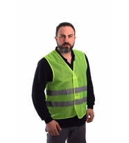İkaz Yeleği Sarı Bedenli - Ayarlanabilir 10 lu Paket