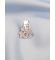 Vog Unisex 100. Yıl  Atatürk V Sonsuzluk Detaylı Yaka İğnesi 925 Ayar Gümüş Rozet 