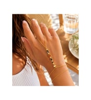 GOLD RENK, ASİMETRİK RENKLİ TAŞLI ŞAHMERAN ACR9770