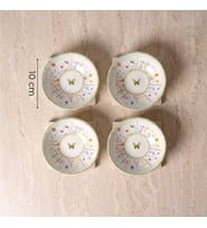 GÜRAL PORSELEN Flora 4lü 10 cm Porselen Kase Seti