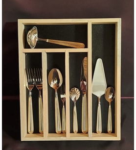 ÖLÇÜNÜZE ÖZEL ÜRETİM Pasiflora Desing Ahşap Çekmece İçi, Tezgah Üstü ve Mutfak Çekmece Kaşıklık Siyah ÖZEL ÖLÇÜ