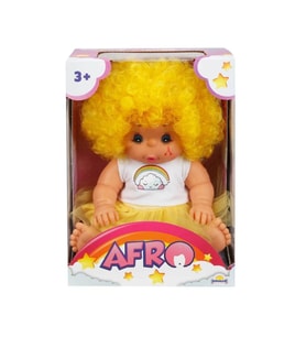 Nessiworld 20040 Afro Kıvırcık Saçlı Bebek 23 cm -NessiWorld