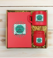 BK Gift Kişiye Özel İsimli DTF Best Friend Temalı Kırmızı Defter & Kahve Fincanı & Mum Hediye Seti-1, Arkadaşa Hediye, Doğum Günü Hediyesi
