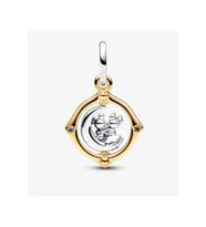 Disney Mickey Mouse ve Minnie Mouse İki Renkli Dönen Ay Sallantılı Charm