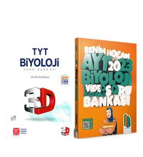 3D TYT Biyoloji ve Benim Hocam 2023 AYT Soru Bankası Seti 2 Kitap