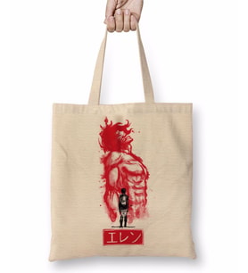 Eren Jaeger Traditional Eren Bez Çanta Uzun Saplı