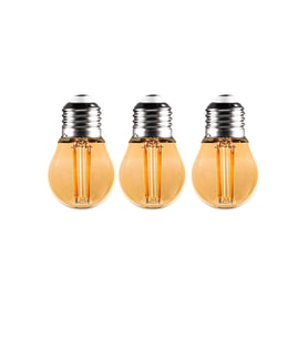 Begüsa 3 Adet Rustik Led Ampul Sarı Top