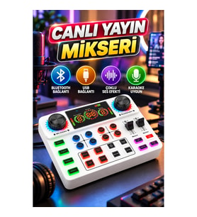 Canlı Yayın ve Karaoke Ses Mikseri – Bluetooth, USB ve Çoklu Ses Efektli