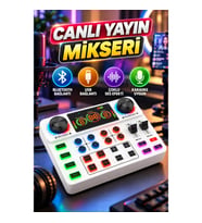Canlı Yayın ve Karaoke Ses Mikseri – Bluetooth, USB ve Çoklu Ses Efektli