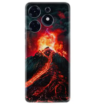 Tecno Spark 10 Pro Kılıf Silikon Desen Özel Seri Yanardağ 1611