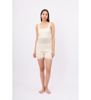 Peraluna IRIS BODY Ajurlu Kadın Triko Body - Ekru