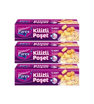 Kilitli Buzdolabı Poşeti Küçük Boy 12'li 20 x 25 cm Üçlü Set