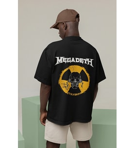 Müzik Grubu Megadeth Baskılı Unisex Oversize Rock Metal Tişört