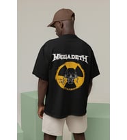 Müzik Grubu Megadeth Baskılı Unisex Oversize Rock Metal Tişört