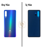 Xiaomi Mi 9 Okyanus Mavisi Arka Pil Kapağı Batarya Kapağı Lazer Kesim Back Cover