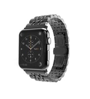 Apple Watch 38mm 40mm KRD-14 Metal Tam Uyumlu Kordon (Siyah)