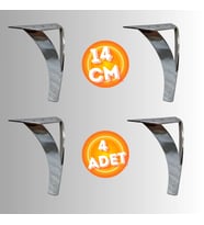 14 CM METAL DAMLA KOLTUK AYAĞI MOBİLYA AYAĞI ÜNİTE AYAĞI KONSOL AYAĞI PUF BERJER AYAĞI ( 4 ADET ) (Krom)