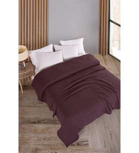 Pamuklu Maya Koyu Bordo Çok Amaçlı Örtü Çift Kişilik - 200x230 cm KOYU BORDO 200 x 230