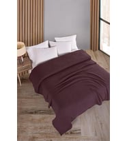 Pamuklu Maya Koyu Bordo Çok Amaçlı Örtü Çift Kişilik - 200x230 cm KOYU BORDO 200 x 230
