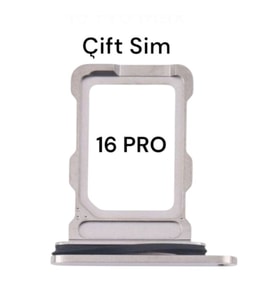 iPhone 16 Pro Sim Çekmecesi Sim Kart Yuvası Çift Sim ve Tek simli telefonlar İçin Uyumludur