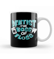 Dentist The Boss of Floss Cute Dentistry Kupa Bardak Porselen