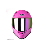 Motosiklet Kadın Kaskı 22.R06 Sertifika Güneş Vizörlü Fiber Kask Full Face Motor Kask Furchsia Lady