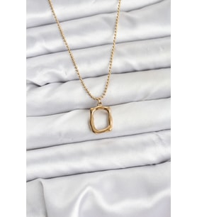 316L Çelik Zincir Gold Renk Model Kadın Kolye 5886 - HPSBYI9073-4814