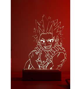 Eijiro Kirishima My Hero Academia 16 Renk Kumandalı 3D Gece Lambası