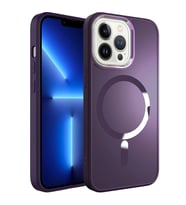 Apple iPhone 12 Pro Max Kılıf Magsafe Wireless Şarj Özellikli Zore Stil Kapak (Mor)