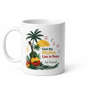 Reggae Temalı Özel Tasarım Baskılı Kupa Bardak Müzik Severler İçin Hediye