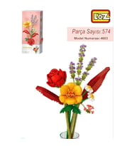 VAGONLIFE LOZ 4603 EBEDİ ÇİÇEKLER SERİSİ - KIRMIZI GÜN BATIMI 574 PARÇA BLOCK OYUNCAK 3+